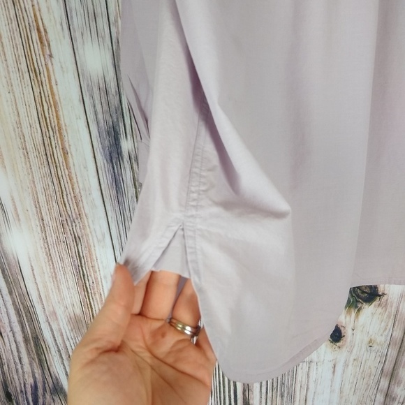 J.Jill Relaxed Button Front Lavender Purple Blouse - Picture 6 of 9